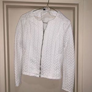 white H&M jacket